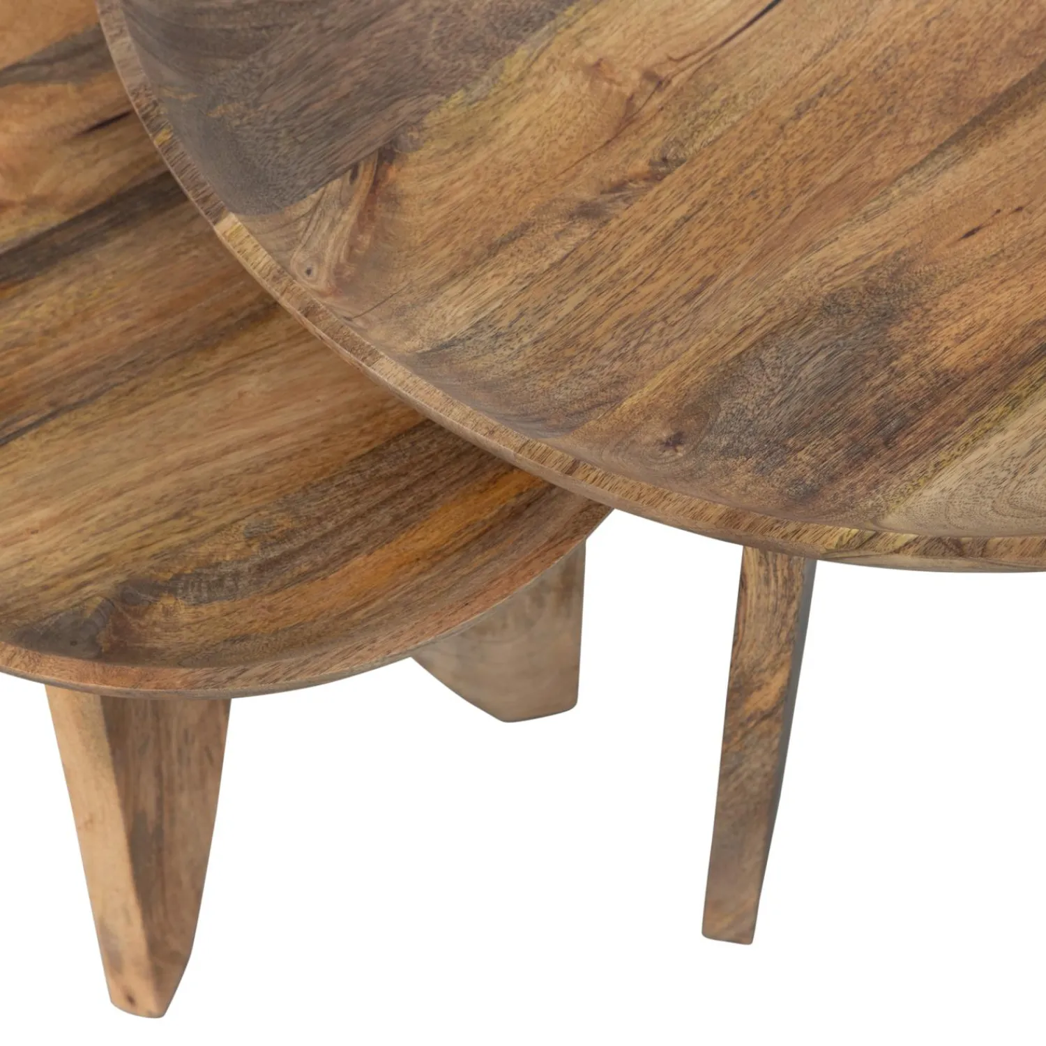 Discount WOOOD Set v 2 - High Heels bijzettafels mango hout naturel