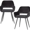 Outlet WOOOD Set v 2 - Jelle stoel velvet zwart