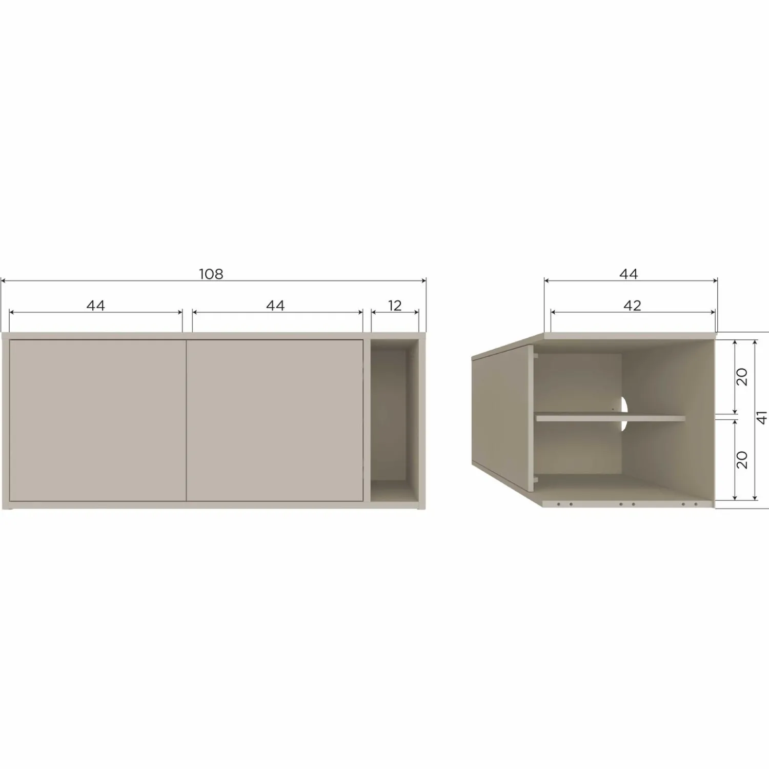 New WOOOD Settle Down tv meubel/bankje 108 cm grenen Dust
