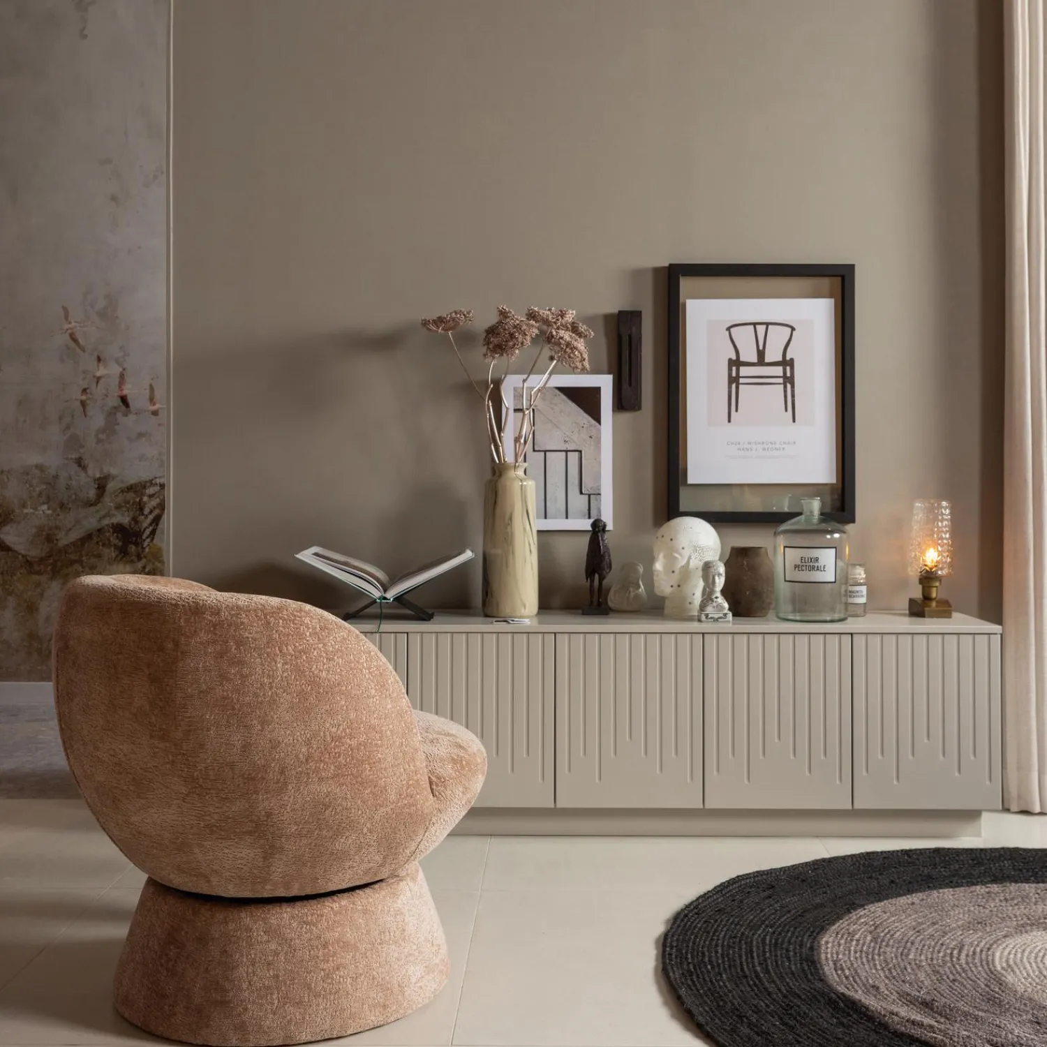 Best WOOOD Shuffle draaifauteuil naturel