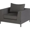 Hot WOOOD Sicilië tuin fauteuil steengrijs