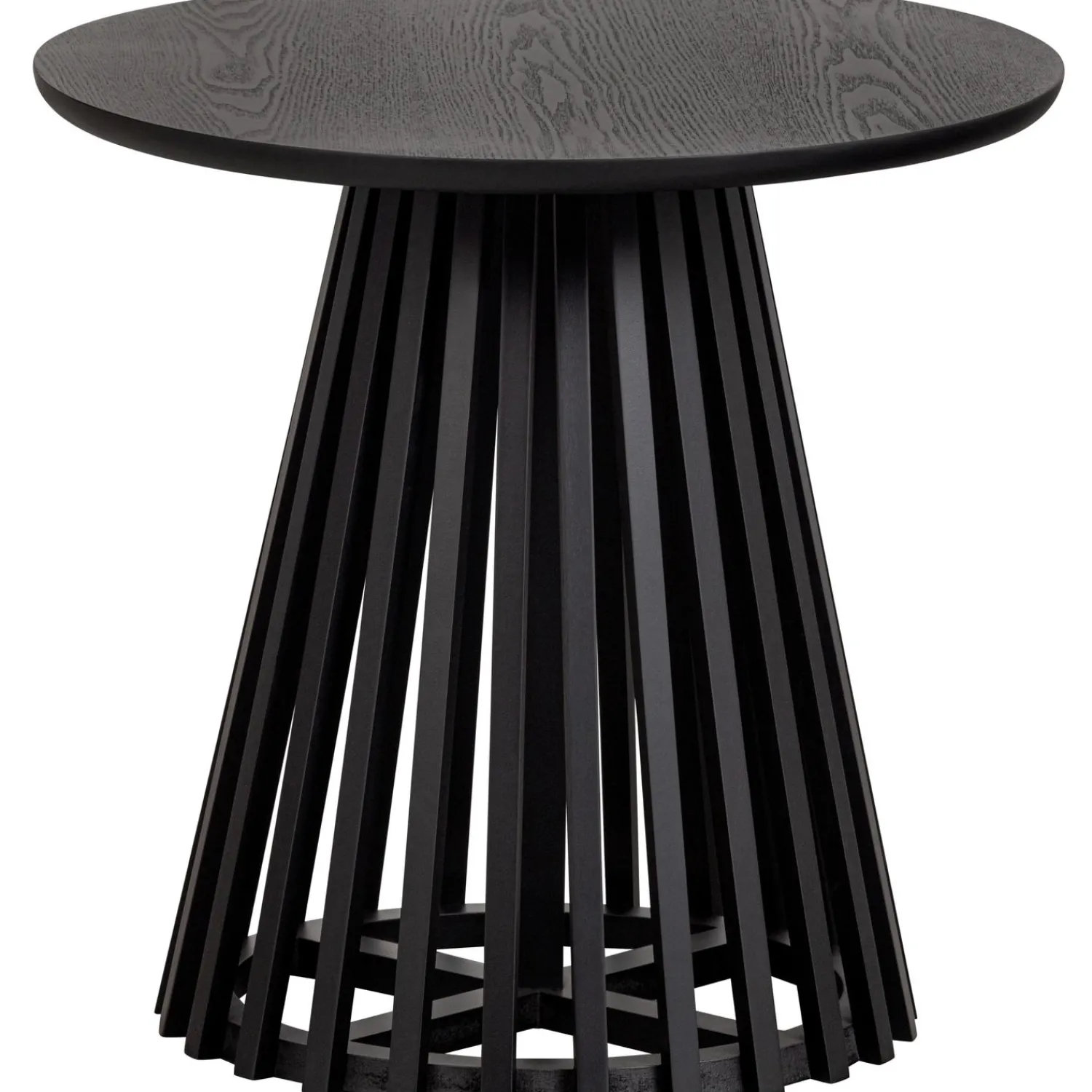 Online WOOOD Slats High bijzettafel hout zwart 48xø50
