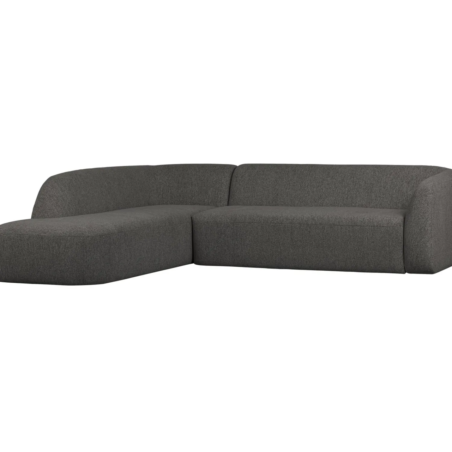 Clearance WOOOD Sloping hoekbank melangelinks grijs/zwart Grijs/zwart melange