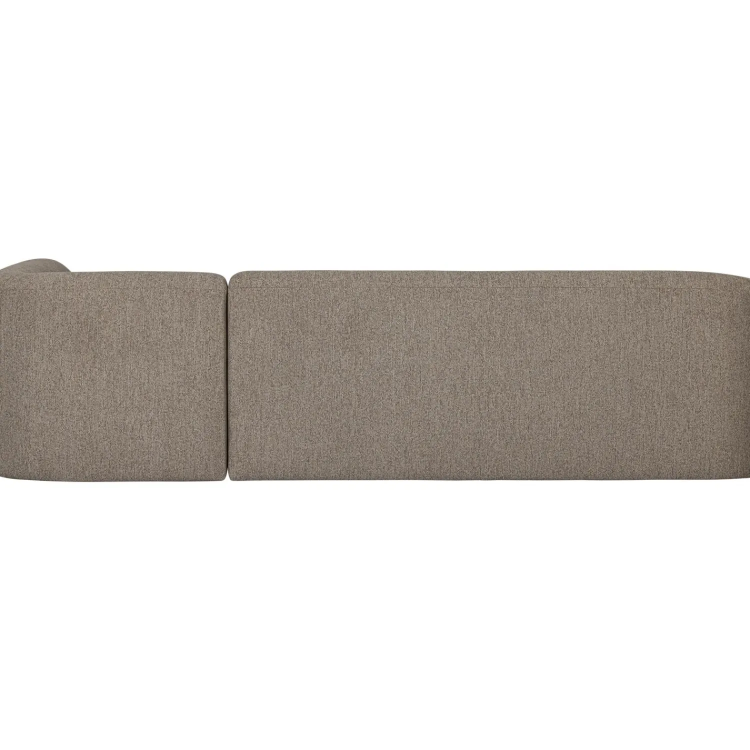Clearance WOOOD Sloping hoekbank rechts Lichtbruin melange