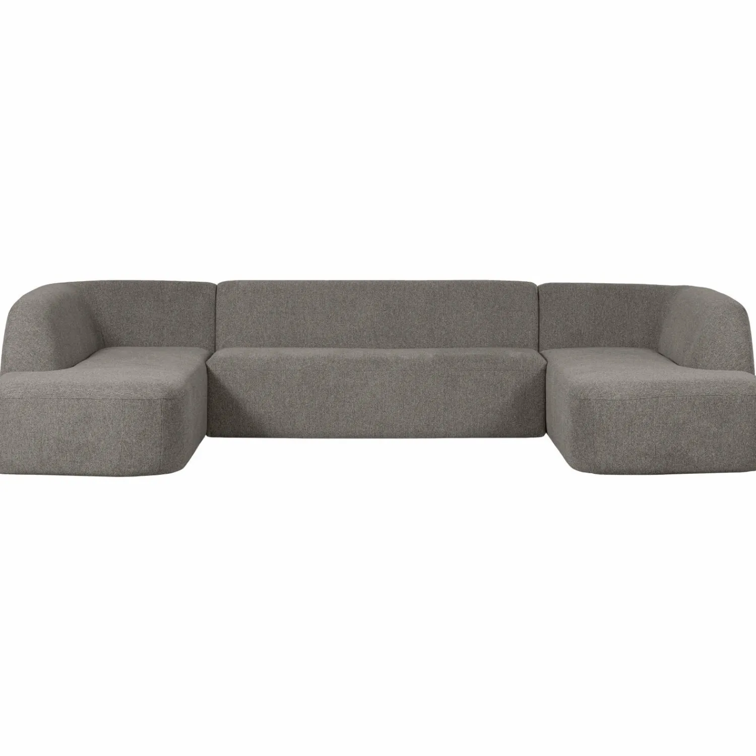 Clearance WOOOD Sloping U-vorm bank Grijs melange