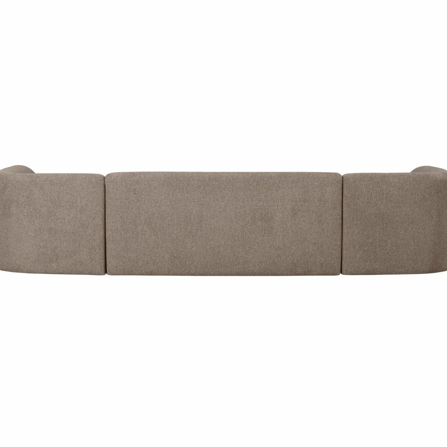 Clearance WOOOD Sloping U-vorm bank Lichtbruin melange