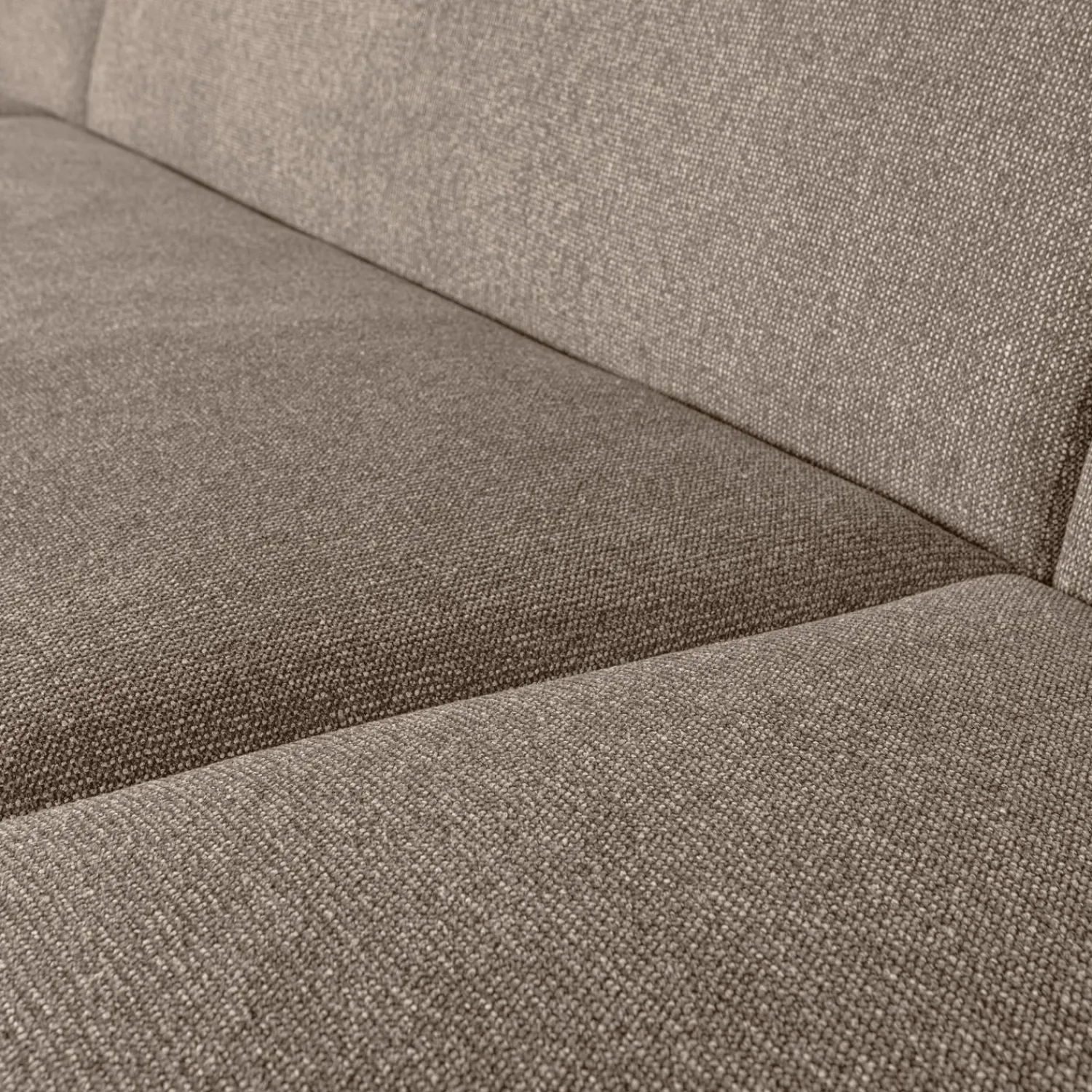 Clearance WOOOD Sloping U-vorm bank Lichtbruin melange