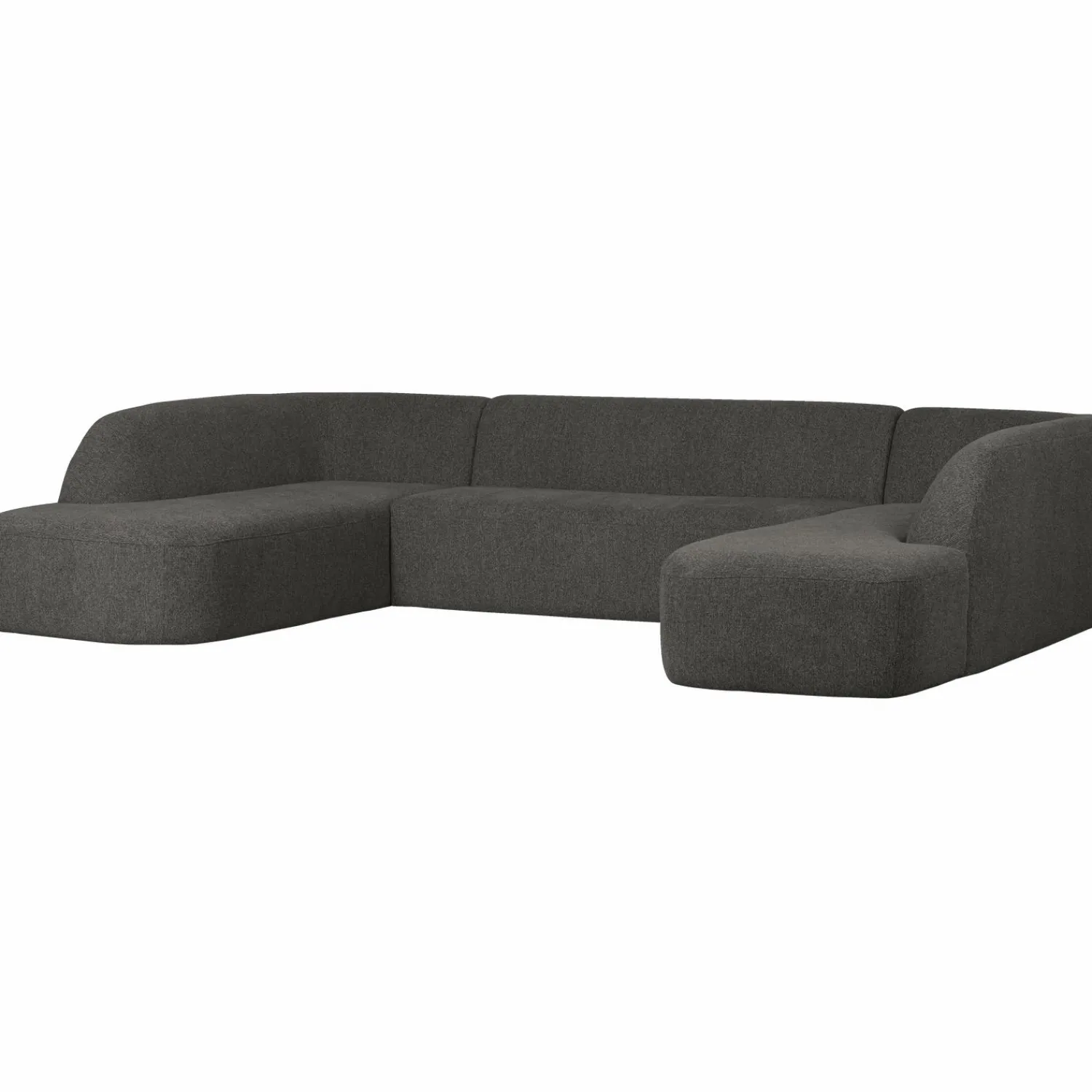 WOOOD Sloping U-vorm bank melangegrijs/zwart Grijs/zwart melange