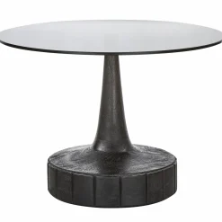 Best WOOOD Soya bijzettafel mango hout/glas zwart