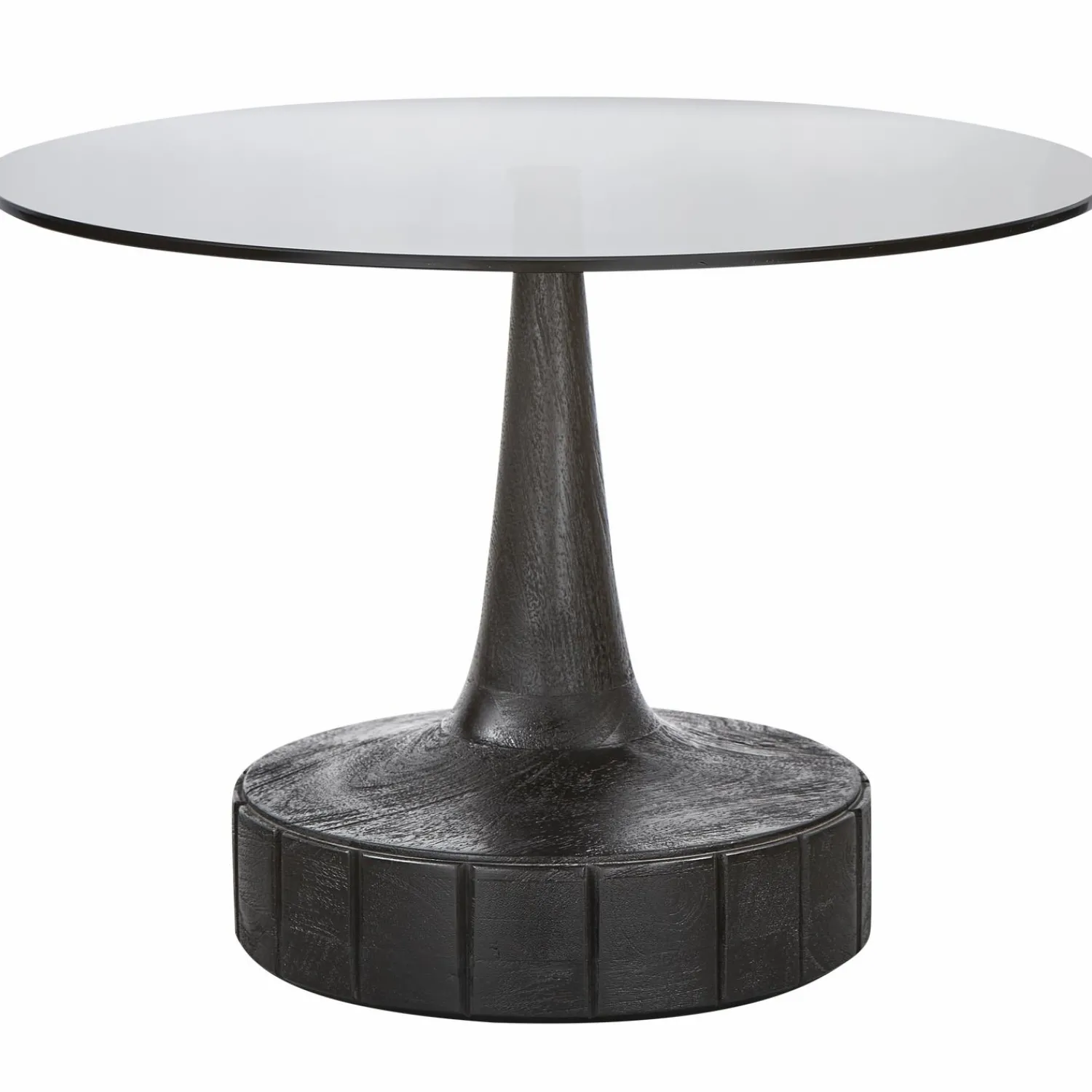 Best WOOOD Soya bijzettafel mango hout/glas zwart