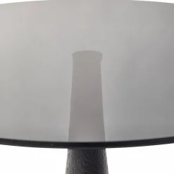 Best WOOOD Soya bijzettafel mango hout/glas zwart