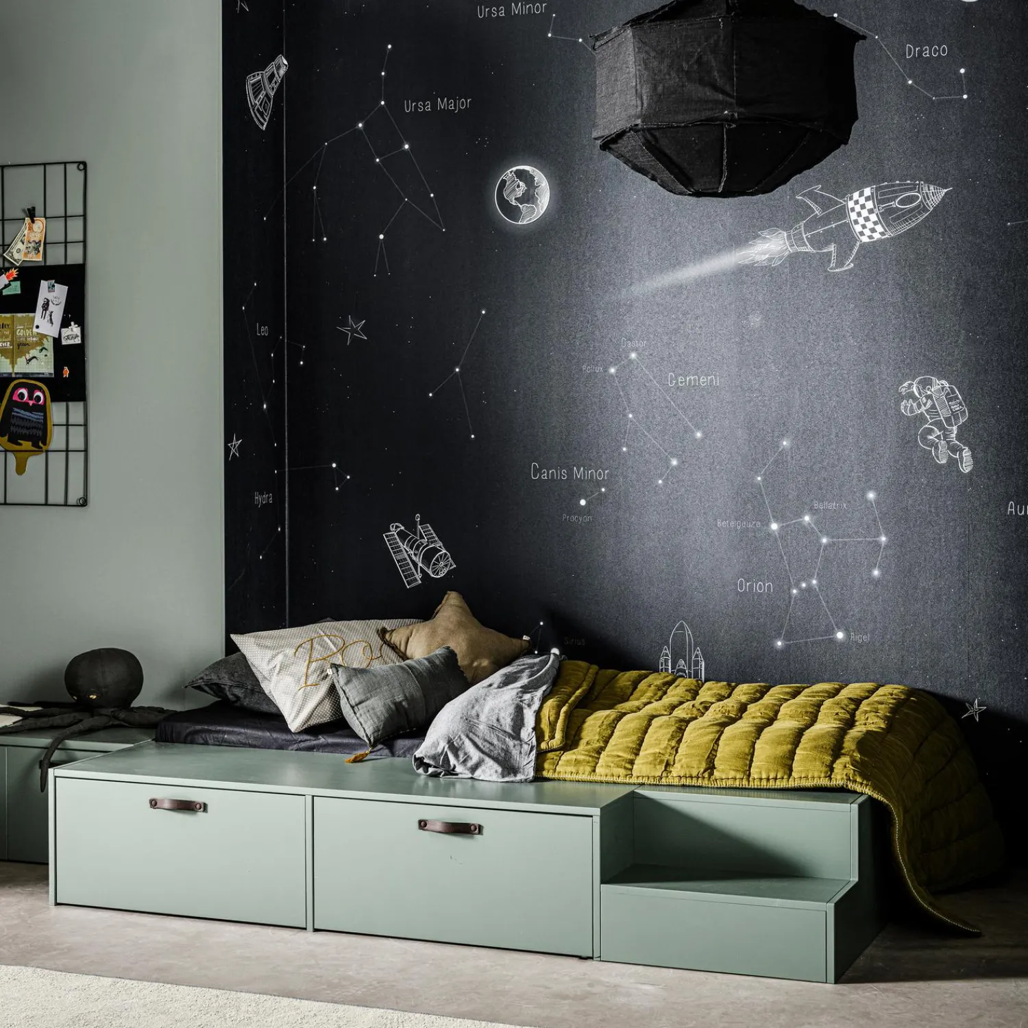 Sale WOOOD Stage bed + lades grenen soap 80x200 cm excl. lattenbodem