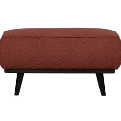 Best WOOOD Statement hocker bouclé kastanje Kastanjebruin