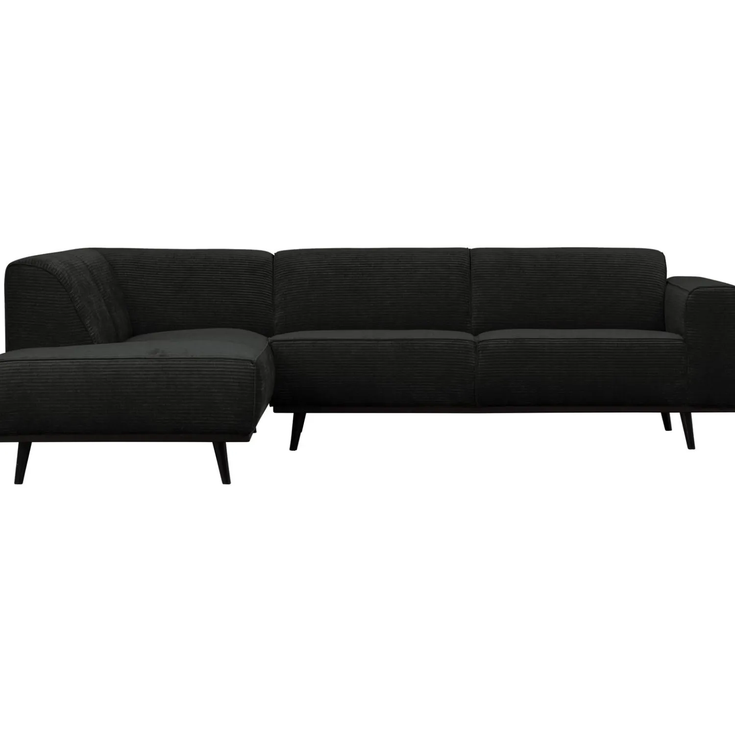 Outlet WOOOD Statement hoekbank links ribstof grafiet Grafietgrijs