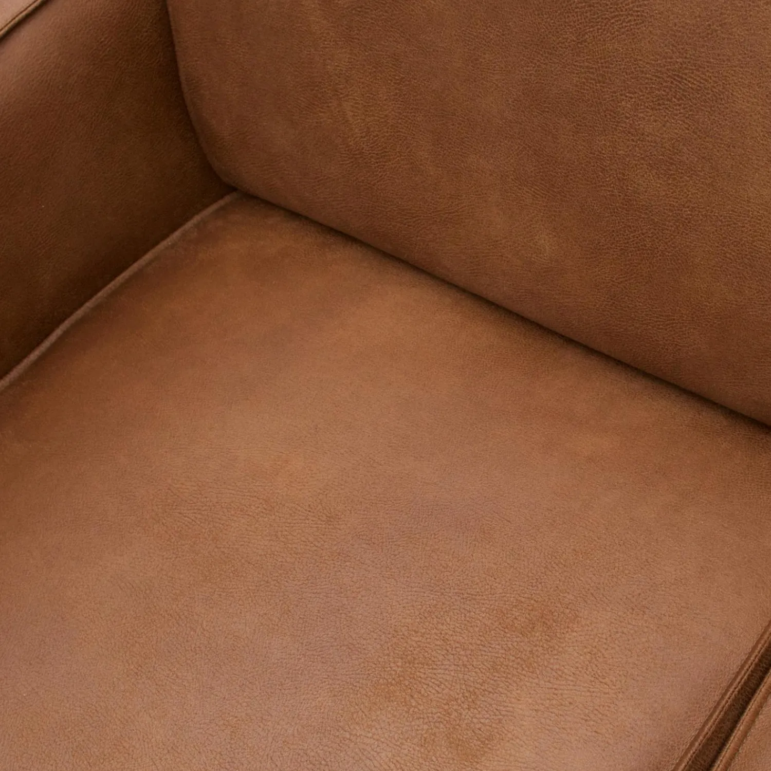 Best WOOOD Statement hoekbank links ecoleer Cognac