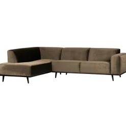Discount WOOOD Statement hoekbank links velvet Taupe