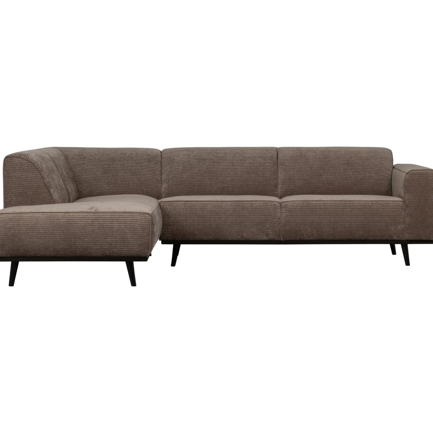 New WOOOD Statement hoekbank links ribstof Taupe