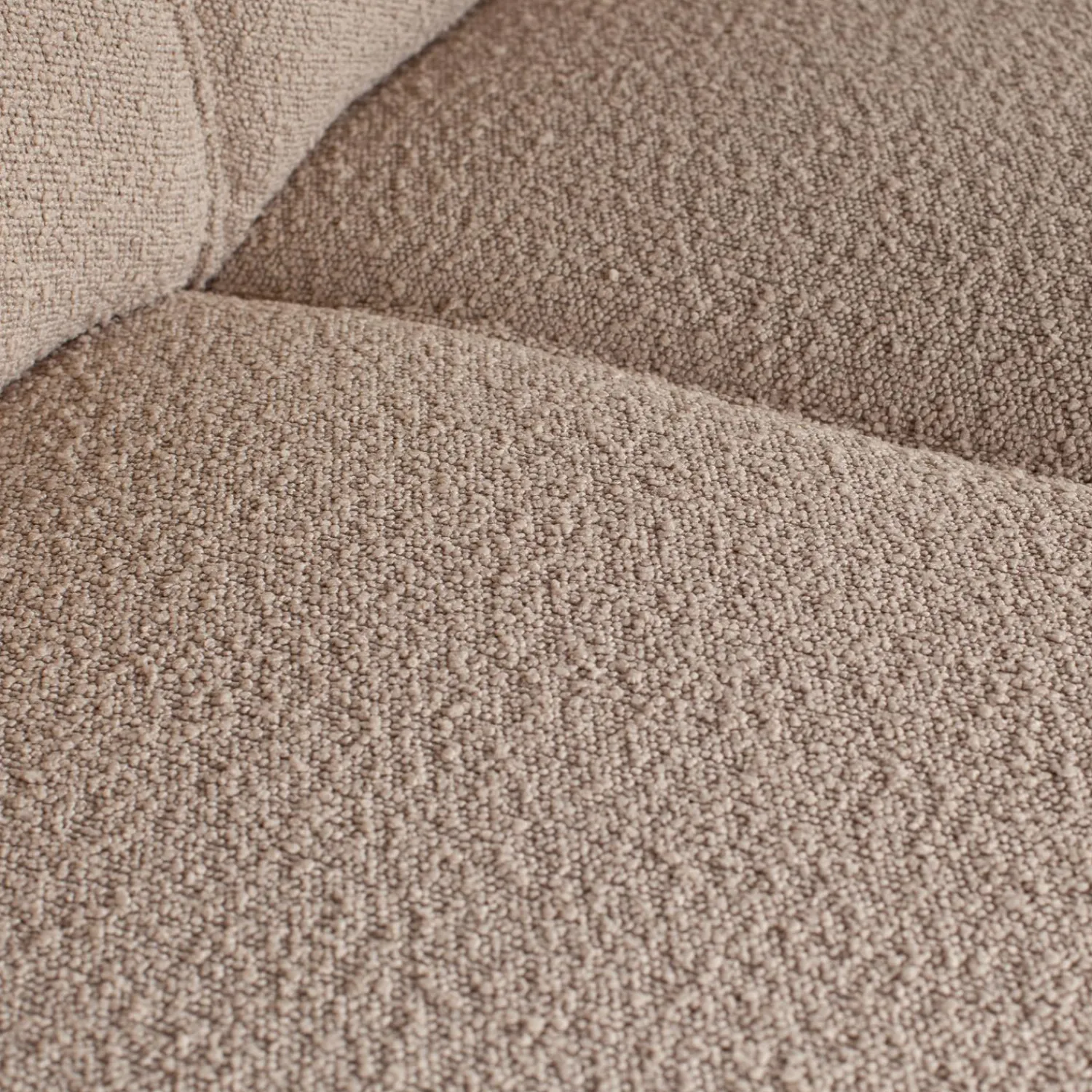 Best WOOOD Statement hoekbank rechts bouclé Beige