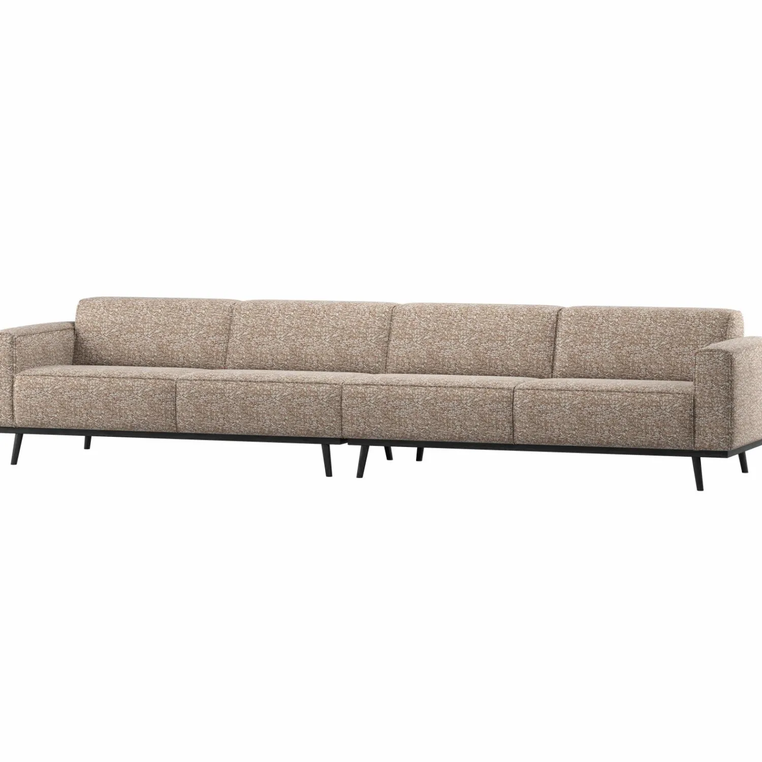 Best WOOOD Statement XL 4-zits bank 372 cm Lichtbruin melange
