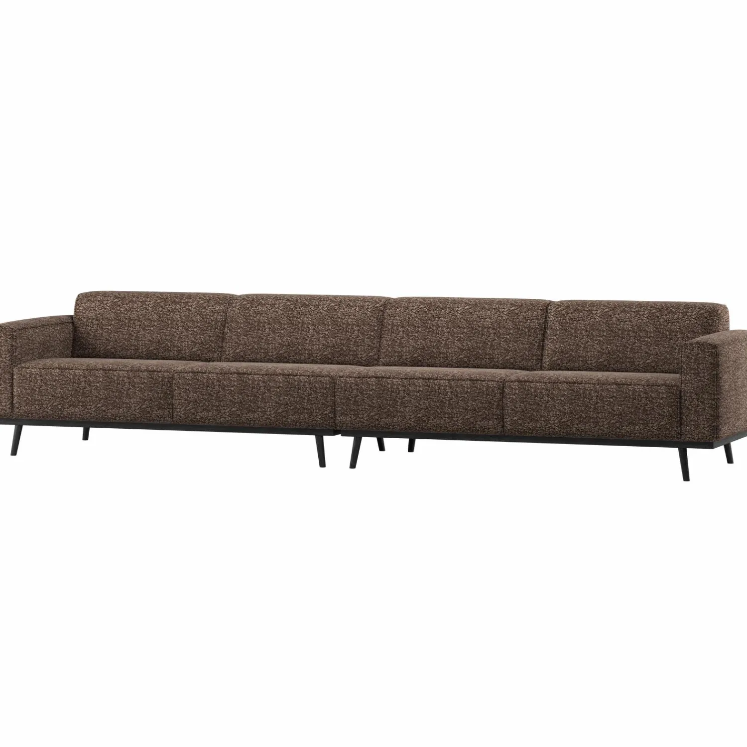 Hot WOOOD Statement XL 4-zits bank 372 cm Bruin melange