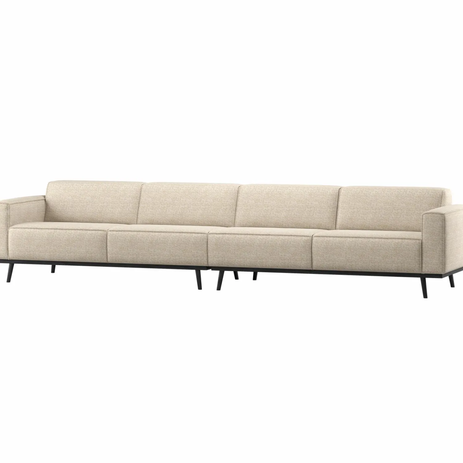 Online WOOOD Statement XL 4-zits bank 372 cm Beige melange