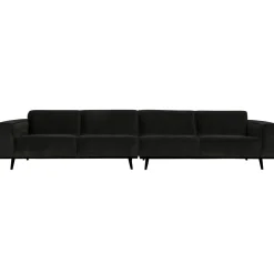 Sale WOOOD Statement XL 4-zits bank 372 cm ribstof grafiet Grafietgrijs