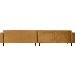 Sale WOOOD Statement XL 4-zits bank 372 cm velvet Honinggeel