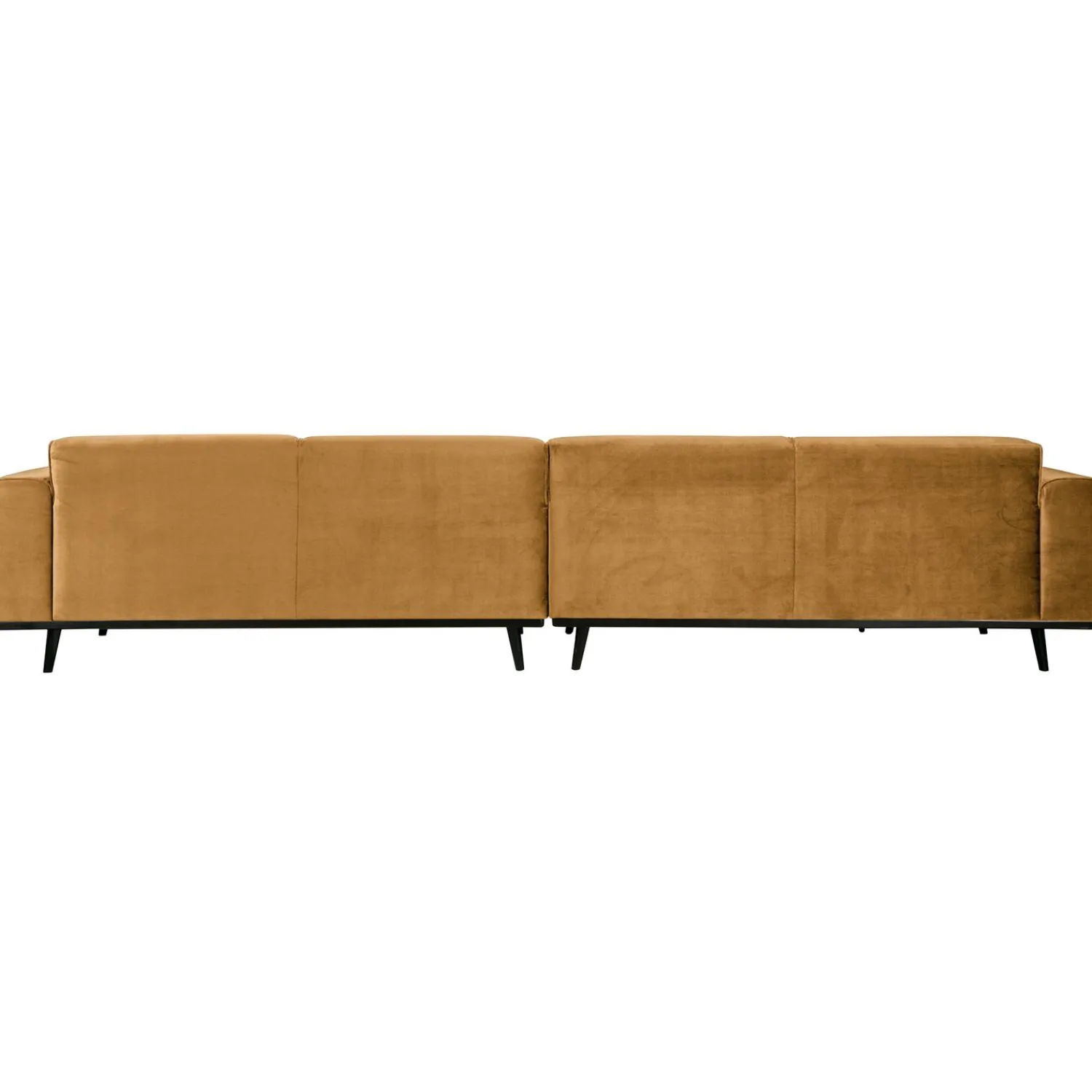 Sale WOOOD Statement XL 4-zits bank 372 cm velvet Honinggeel