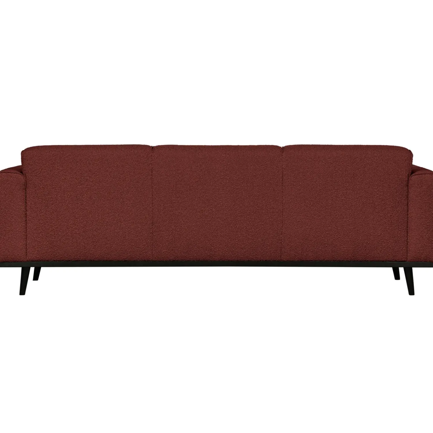 WOOOD Statement 3-zits bank 230 cm bouclé kastanje Kastanjebruin