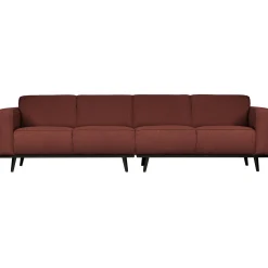 Discount WOOOD Statement 4-zits bank 280 cm bouclé kastanje Kastanjebruin