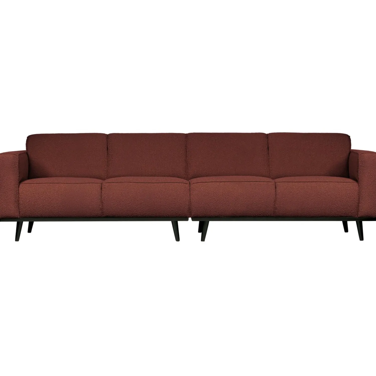 Discount WOOOD Statement 4-zits bank 280 cm bouclé kastanje Kastanjebruin