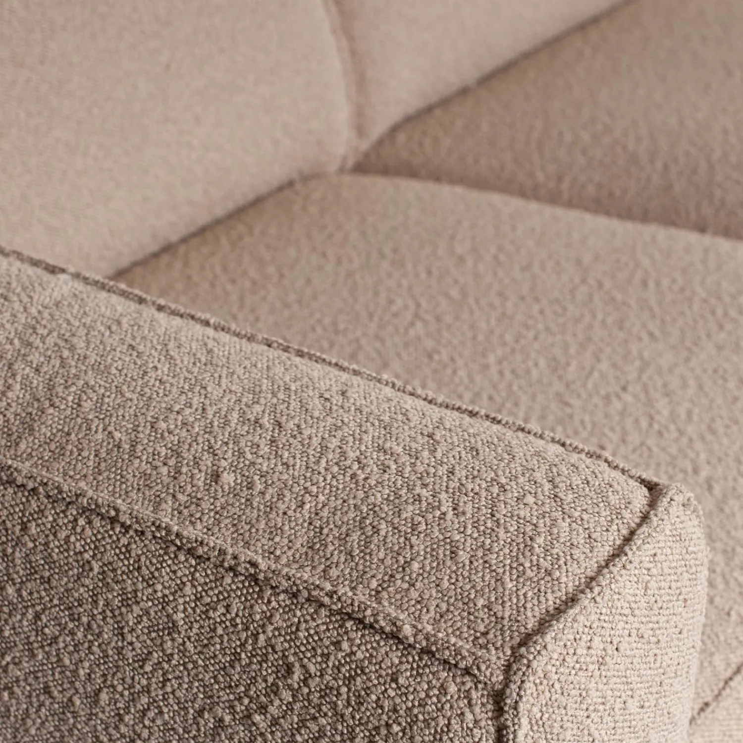 Discount WOOOD Statement 3-zits bank 230 cm bouclé Beige