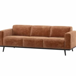 Clearance WOOOD Statement 3-zits bank 230 cm chenille velvet Terra