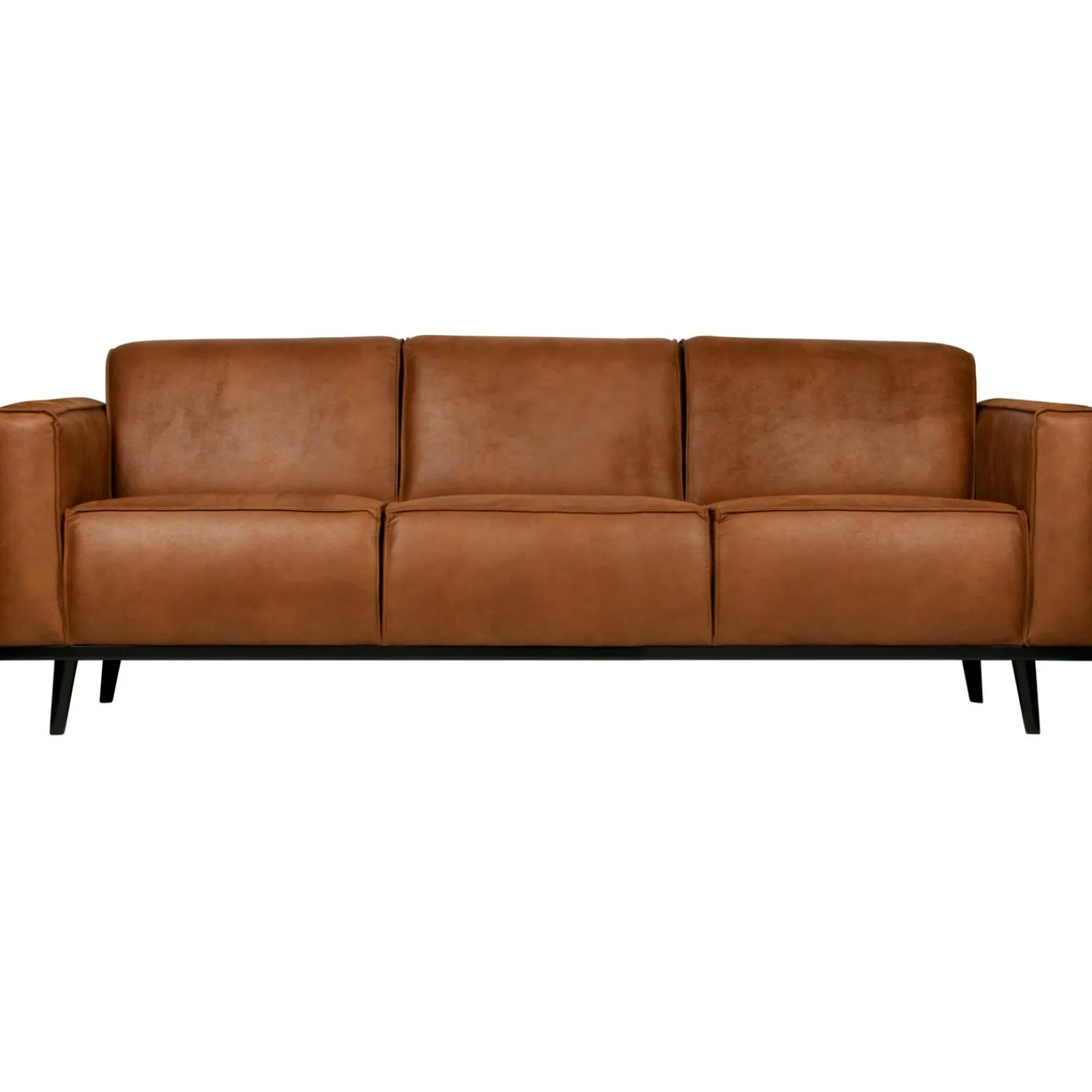 Clearance WOOOD Statement 3-zits bank 230 cm ecoleer Cognac