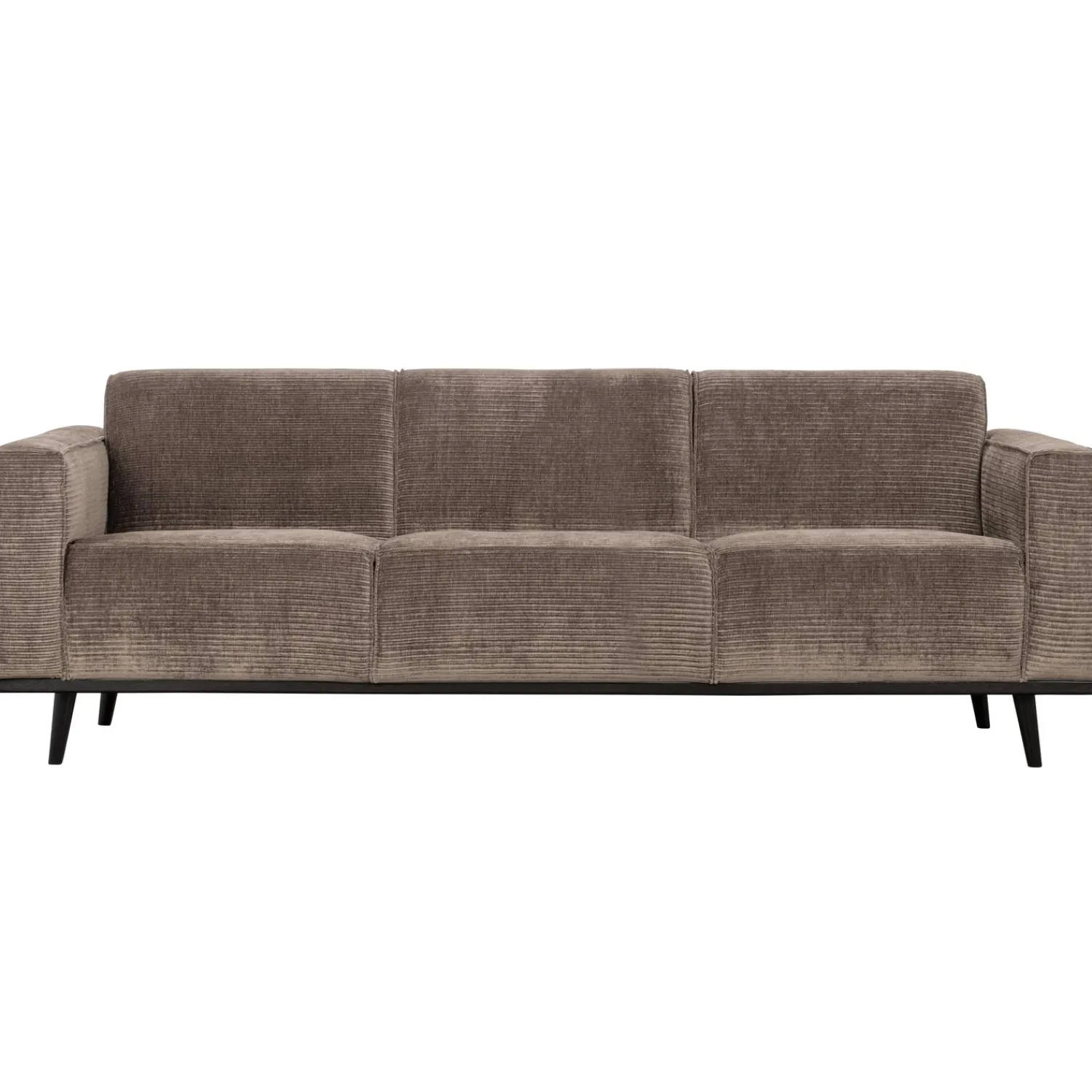 Best WOOOD Statement 3-zits bank 230 cm ribstof Taupe