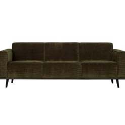 Sale WOOOD Statement 3-zits bank 230 cm ribstof Warm groen