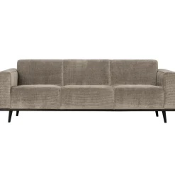 WOOOD Statement 3-zits bank 230 cm ribstof clay Kleigrijs