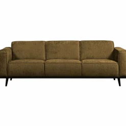 Online WOOOD Statement 3-zits bank 230 cm structure velvet Brass