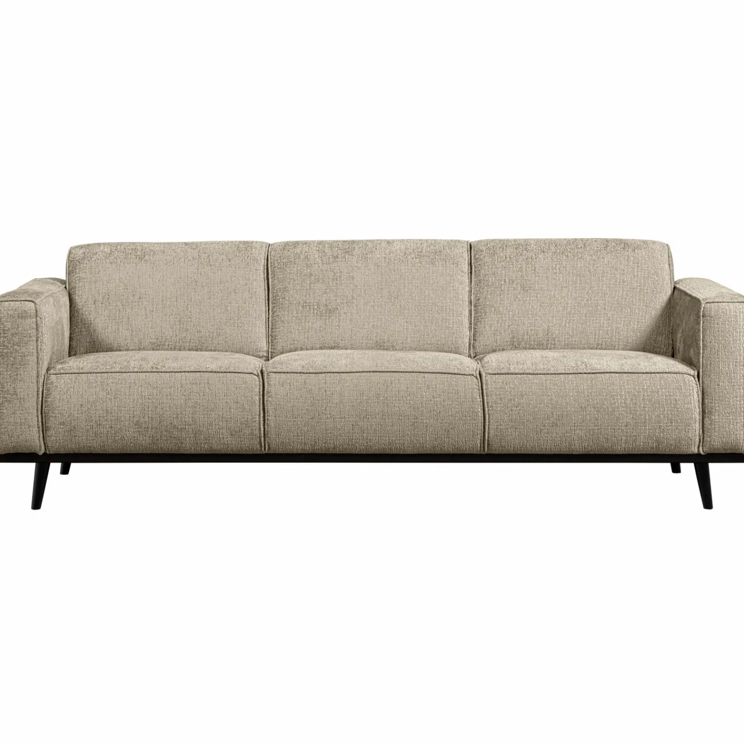 Outlet WOOOD Statement 3-zits bank 230 cm structure velvet Wheatfield