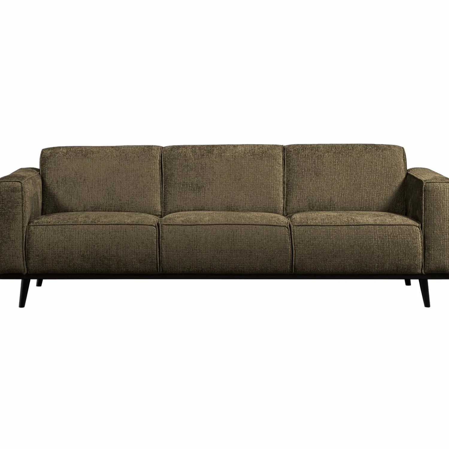 Hot WOOOD Statement 3-zits bank 230 cm structure velvet Bonsai