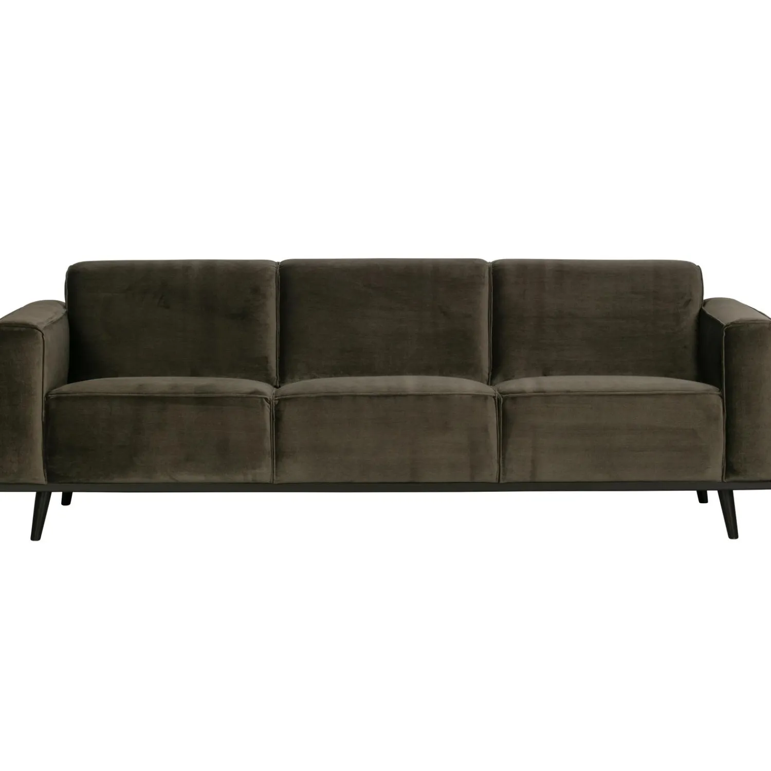 WOOOD Statement 3-zits bank 230 cm velvet Warm groen