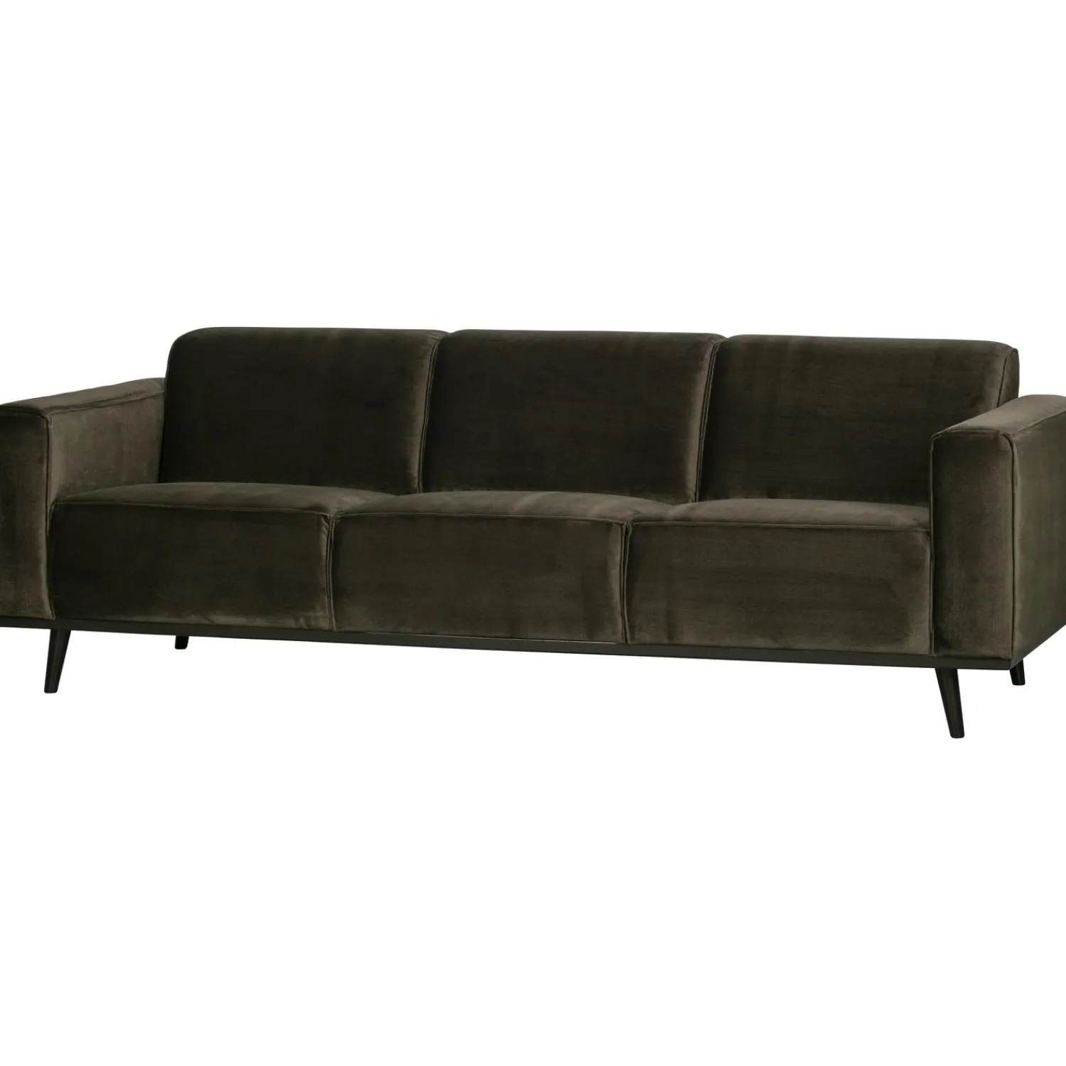 WOOOD Statement 3-zits bank 230 cm velvet Warm groen