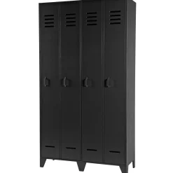 Best WOOOD Stijn hoog 2-deurs lockerkast Zwart