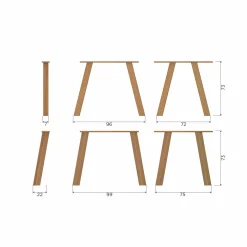 Discount WOOOD Tablo eettafel deens ovaal DL 180x100 cm transparant