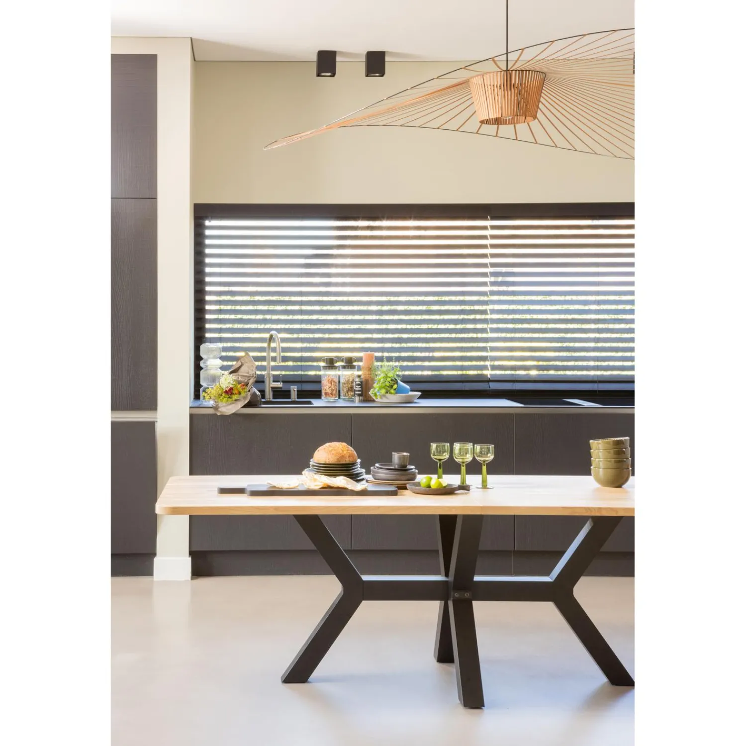 Sale WOOOD Tablo XL tafelblad eiken naturel curved 240x100 cm