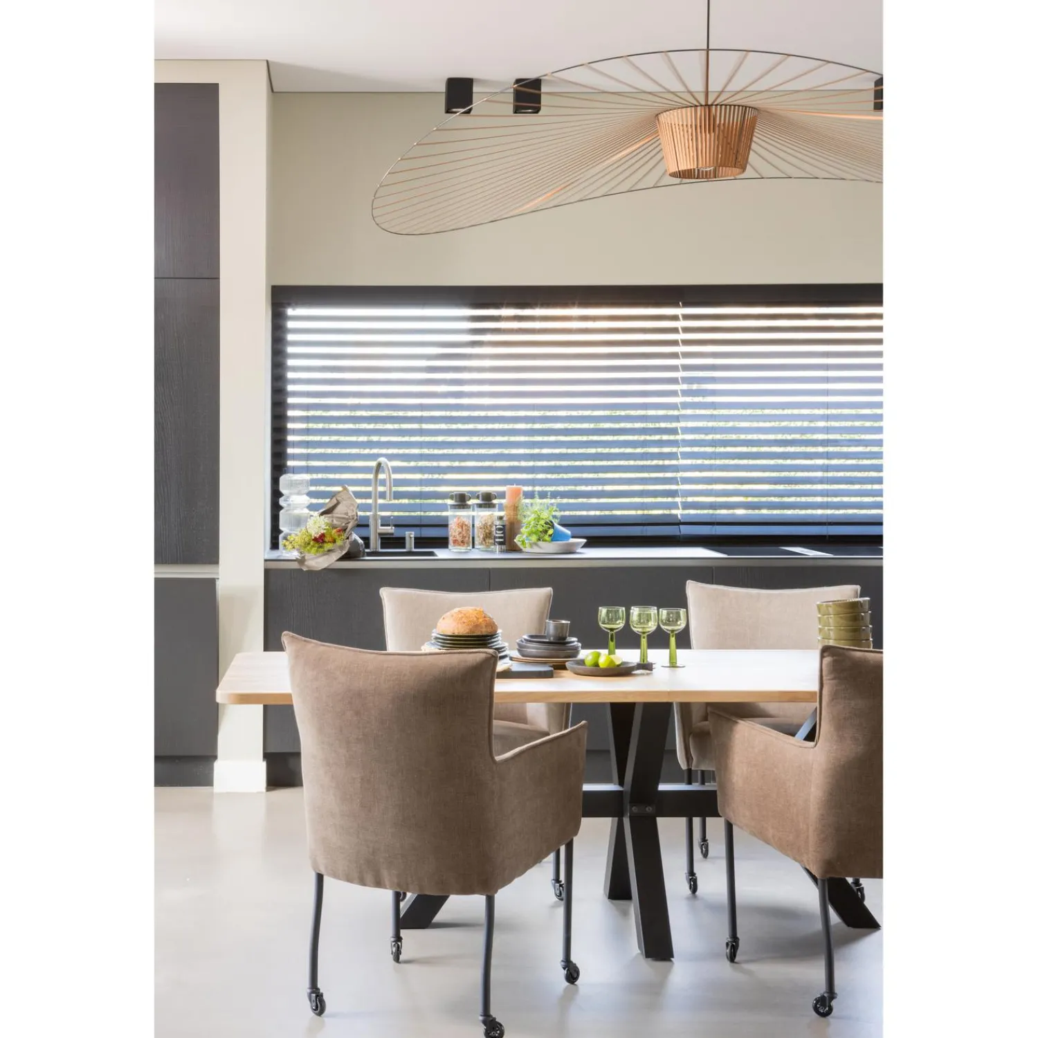 Sale WOOOD Tablo XL tafelblad eiken naturel curved 240x100 cm