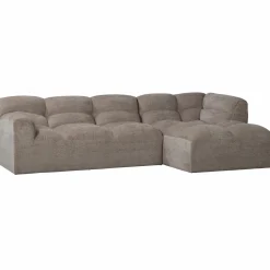 New WOOOD Tibas chaise longue rechts in de geweven stof zand