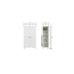 Outlet WOOOD Ties garderobekast grenen Wit