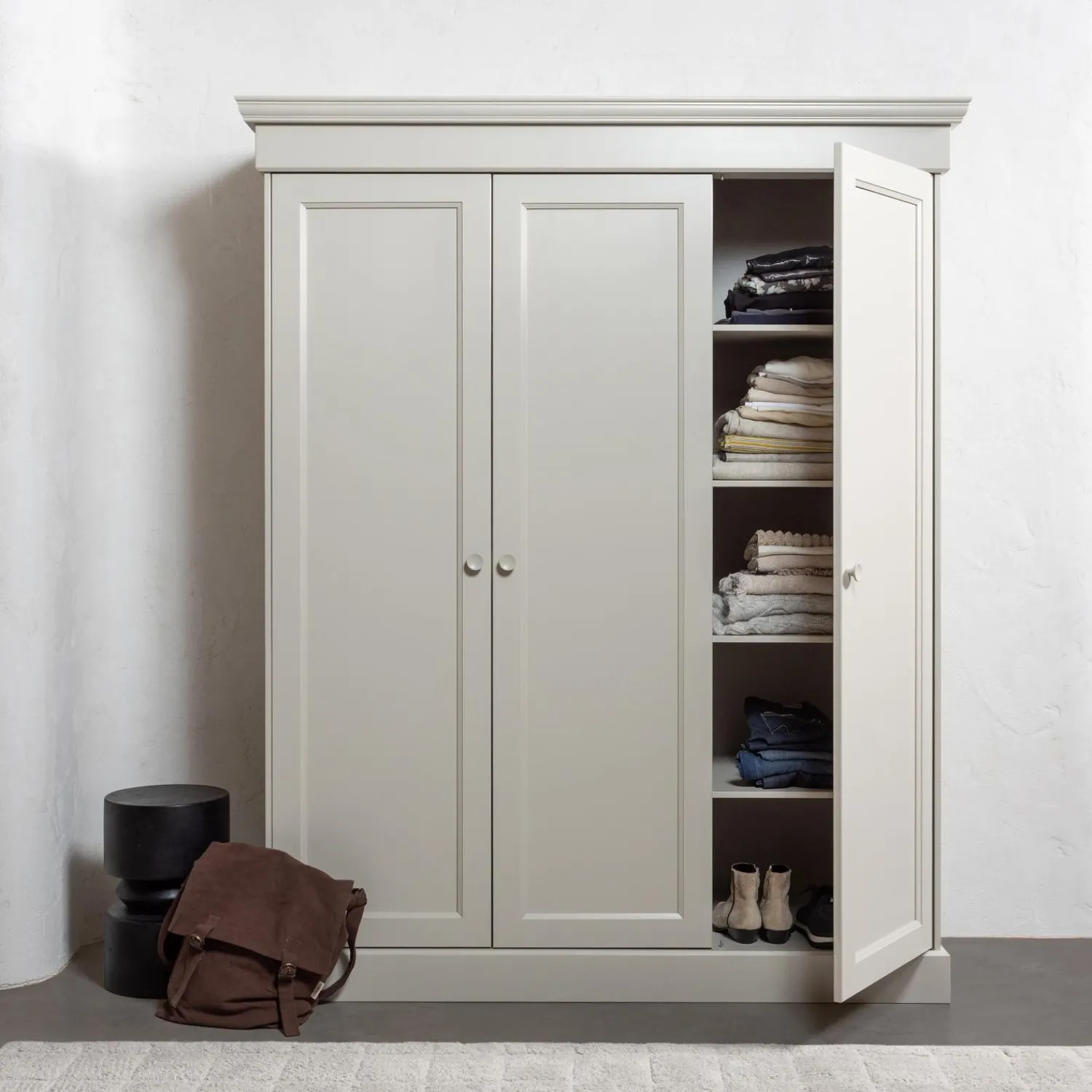 Hot WOOOD Tuve bijzettafel hout bruin/zwart