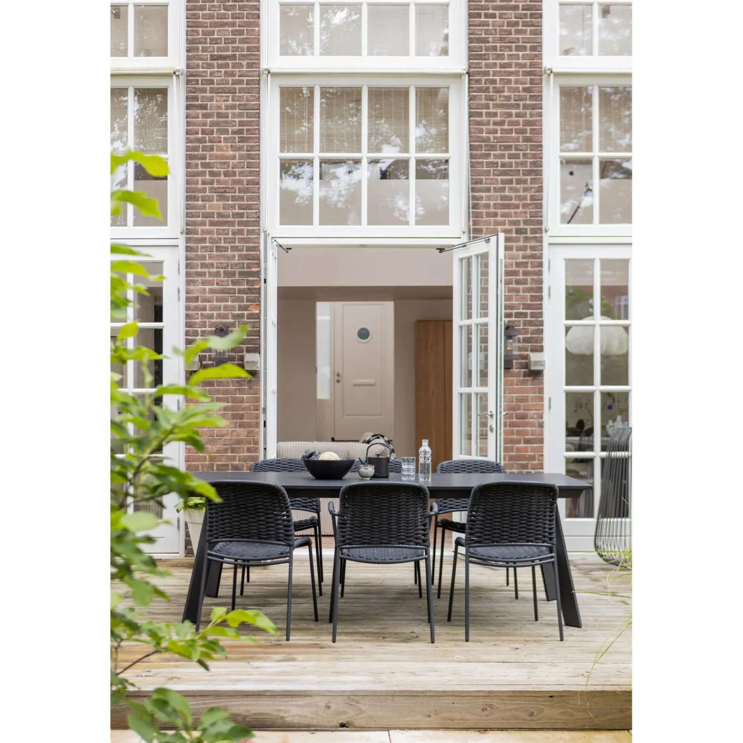 Discount WOOOD Veerle tuintafel aluminium/polywood antraciet 220x100 cm